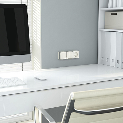 Переключатель одноклавишный проходной Werkel Gallant слоновая кость a051548