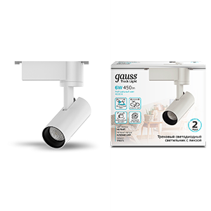 Светильник трековый Gauss 6W 600lm 4000K 180-220V IP20 LED TR075