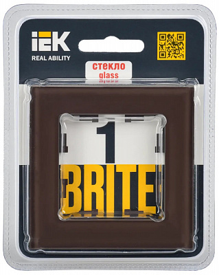 Рамка на 1 пост IEK Brite РУ-1-2-БрТБ BR-M12-G-K45