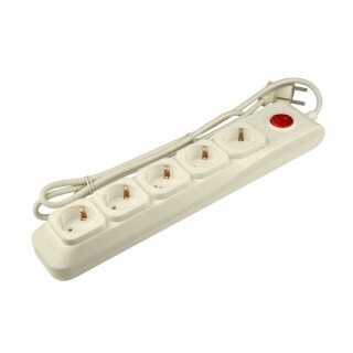 Cетевой фильтр Lux  Пвс 3x0.75. 5 гнезд. с-з. 10А S-GSL5-3 IVORY UL-00001754