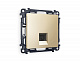 Комплект механизма компьютерной розетки ALFA MA612010 Шампань RJ-45(8P8C) CAT6 с защитной шторкой QUANT