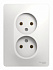 Розетка двухместная SE Glossa GSL000120