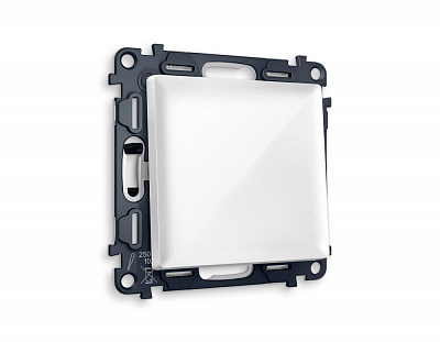 Комплект механизма 1-клавишного выключателя ALFA MA101010 Белый глянец QUANT