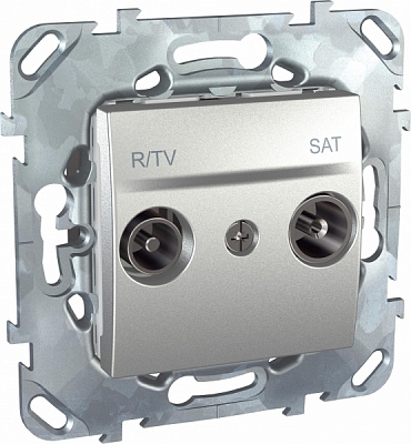 Розетка R-TV/ SAT алюминий SE Unica Top MGU5.454.30ZD