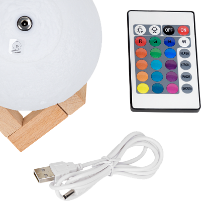 Настольная лампа Gauss 3D Луна 1W RGB LED NN002