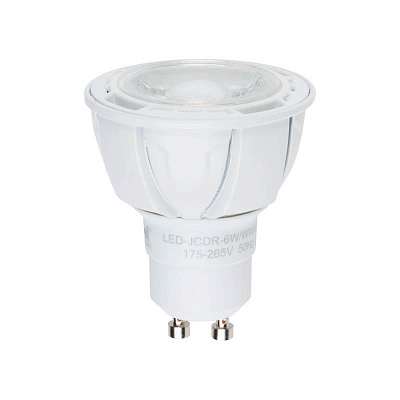 Лампа светодиодная Uniel диммируемая GU10 4000К LED-JCDR 6W-NW-GU10-FR-DIM PLP01WH UL-00003988