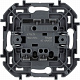 Выключатель двухклавишный антрацит Legrand Inspiria 673623