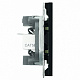 Розетка TV + компьютерная RJ-45 (механизм), STEKKER Эмили, RST00-5106-05, черный уголь, soft touch