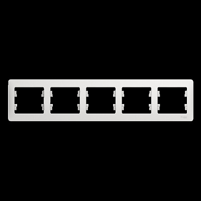 Рамка на 5 постов белая SE Glossa GSL000105