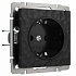 Розетка с заземлением и шторками Werkel Hammer W1271108 черная a052052