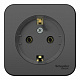 Розетка SE Blanca антрацит BLNRA110116