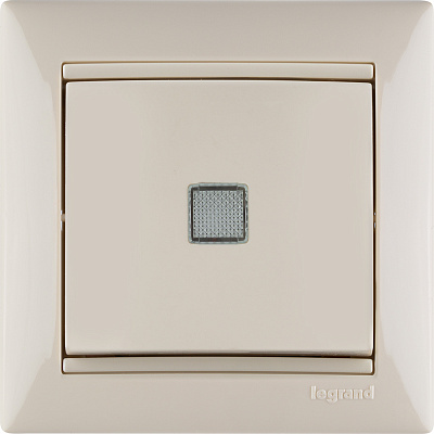 Выключатель с подсветкой бежевый Legrand Valena Classic 774310