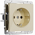 Розетка с заземлением и шторками Werkel айвори акриловый a064061