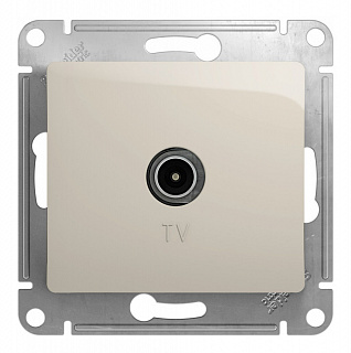 Розетка TV 1-м SE Glossa песочная GSL000991