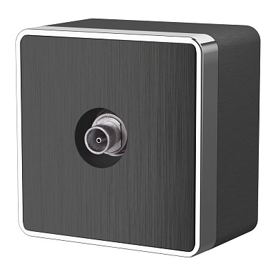 Розетка ТВ оконечная Werkel Gallant графит рифленый a051343