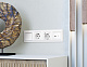 Комплект механизма розетки ALFA MA111010 Белый глянец 2USB A+C 20W быстрая зарядка QUANT