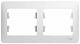 Рамка для розетки на 2 поста белая SE Glossa GSL000102