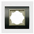 Рамка на 4 поста черный жемчуг/титановый EL-BI Zena Platin 500-073314-228