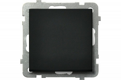 Выключатель одноклавишный Ospel Sonata черный металлик LP-1R/m/33