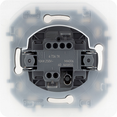 Переключатель алюминий Legrand Inspiria 673672