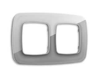 Рамка OMEGA Radian (Сталь Стекло органическое) на 2 поста OF320502