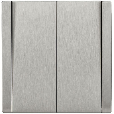 Выключатель 2-клавишный проходной 10А IEK FORTE&PIANO FP707M FP-V22-0-10-1-M-K50 металл никель
