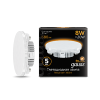 Лампа Gauss GX53 8W 680lm 3000K LED 108008108 (2 шт)