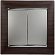 Выключатель двухклавишный алюминий Legrand Valena Classic 770105