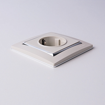 Рамка на 1 пост Werkel Snabb W0011903 слоновая кость;хром a051661