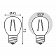 Лампа Gauss Basic Filament Шар 4,5W 420lm 4100К Е27 LED 1051215