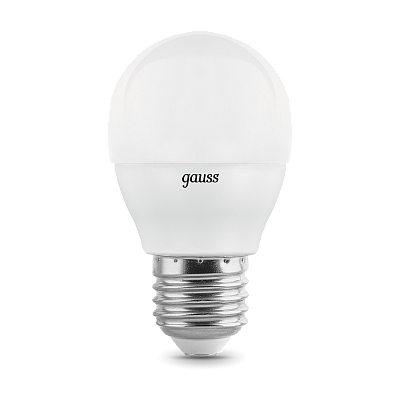 Лампа Gauss Elementary Шар 7W 450lm 3000K E27 (3 лампы в упаковке) LED 53217