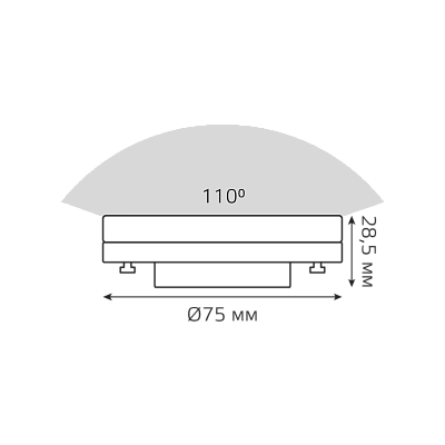 Лампа Gauss Basic GX53 9W 770lm 3000K диммируемая LED 1/10/100 20849192-D