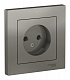 Розетка SE AtlasDesign сталь ATN000940