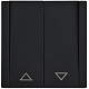 Выключатель жалюзи 10А IEK FORTE&PIANO FP111M FP-V15-0-10-1-M-K02 металл черный