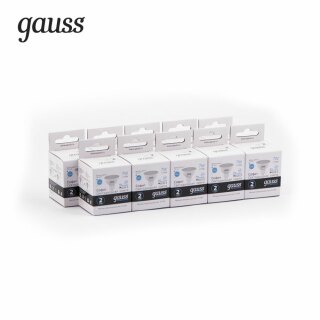 Упаковка светодиодных ламп 10 шт Gauss Elementary MR16 7W 550lm 4100K GU5.3 LED  13527