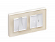 Комплект механизма 2-клавишного выключателя с подсветкой 5600K ALFA MA124015 Белый матовый QUANT