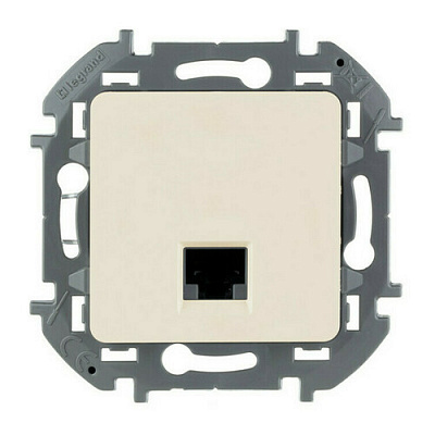 Розетка RJ45 с заземлением слоновая кость Legrand Inspiria 673831