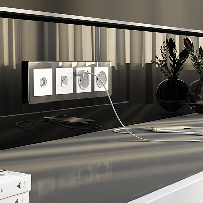 Розетка ТВ оконечная Werkel белые акриловый a064018