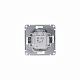 Переключатель 1 клавишный с подсветкой Glossa платина Schneider Electric GSL001263