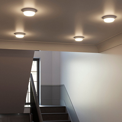 Светильник ЖКХ Gauss HALL 8W 1/40lm 4000K 200-240V IP40 D135*32мм с оптико-микровол сенс LED 1/40 193411208-S