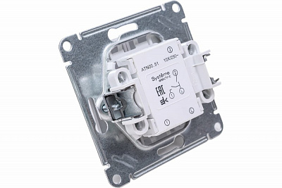Выключатель 2-клавишный AtlasDesign (сх. 5) 10AX механизм лотос Schneider Electric ATN001351