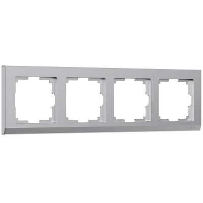 Рамка на 4 поста Werkel Stark W0041806 серебряная a050912