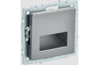 Подсветка LED встраиваемая IEK Brite ПЛ20-БрС сталь BR-FL20-K46