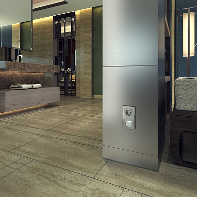 Розетка с заземлением Werkel серебряные a051514