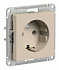 Розетка с заземлением SE AtlasDesign молочная ATN001243