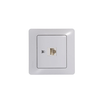 Розетка RJ45 кат.5е белая SE Glossa GSL000181K