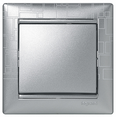 Выключатель одноклавишный алюминий Legrand Valena Classic 770101