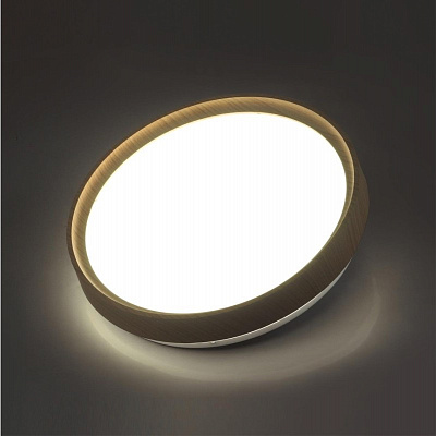 Светильник настенно-потолочный LED 36Вт 4000К D330 IP43 Sonex PALE SN 175 WOO 7603/CLN белый светло-коричневый под дерево