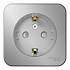 Розетка SE Blanca алюминий BLNRA111113
