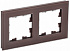 Рамка на 2 поста IEK Brite РУ-2-2-БрТБ BR-M22-G-K45